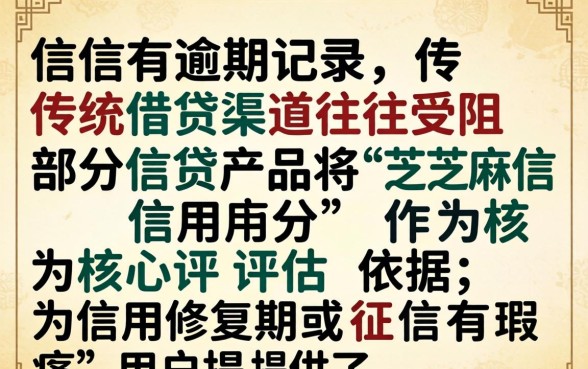 征信有逾期只看芝麻评分的借款平台靠谱吗