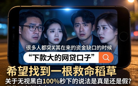 下款大的网贷口子，整理5个借钱无视黑白100%秒下口子