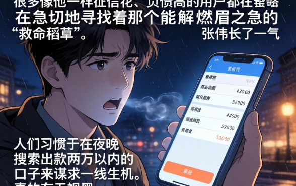 最高下款两万的口子，条列五个无视黑白无视征信申请就下款的软件