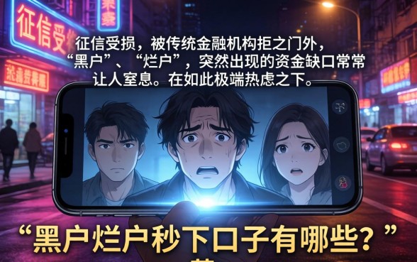 黑户烂户秒下口子，详细阐述5个芝麻借款实时到账速借app