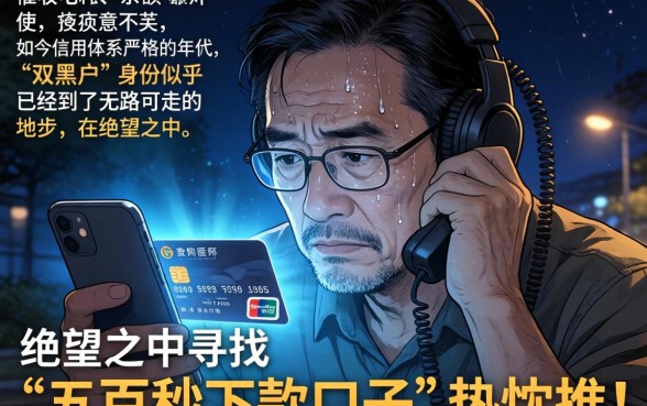 五百秒下款的口子，热忱推荐5个高炮双黑逾期必下款app