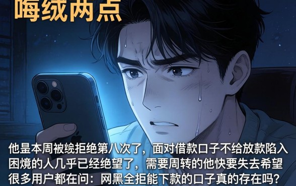 借款口子根本不下款，理出5个网黑全拒能下款的口子