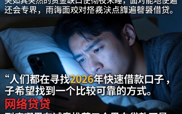 2026年快速借款口子，诚意推荐5个黑白贷款不是高炮的平台