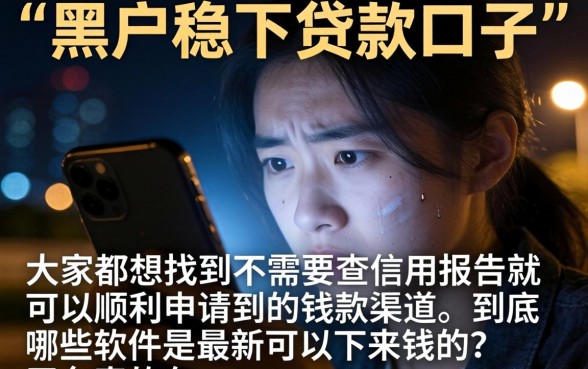 黑户稳下的贷款口子，归集5个最新能下来钱的软件