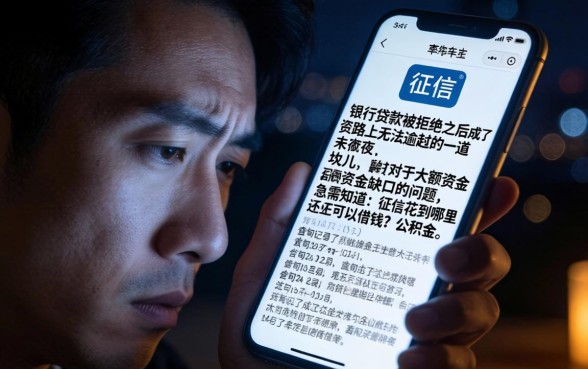 征信花大额借款口子，筛选5个公积金借钱口子