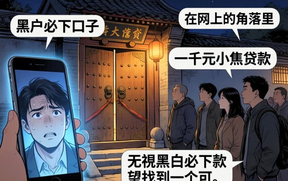 哪些口子黑白必下，汇整五个1000元黑户必下小贷