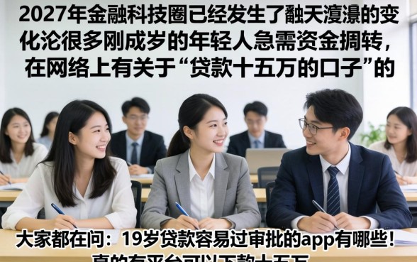 贷款十五万的口子，理出5个19岁贷款容易过审批的app