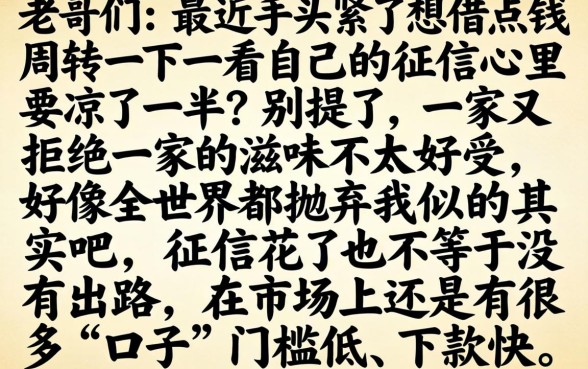 征信花什么口子下款，罗列五个百分百下款无视黑白户网贷