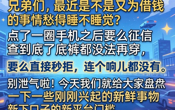 新下的口子新平台，归纳五个黑到不能再黑都能下款的口子