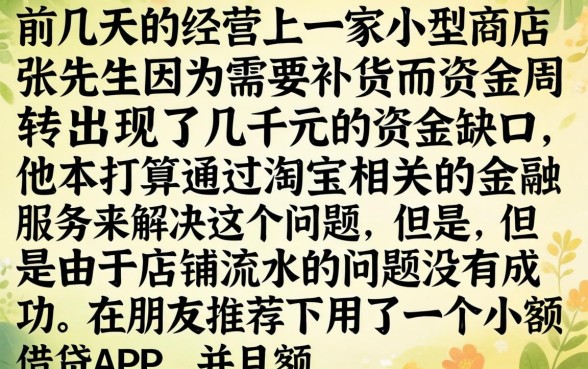 需要淘宝借款的口子，梳理五个1000至5000的小额贷款app