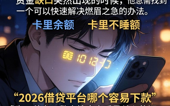 2026借贷平台哪个容易下款，概览5个低门槛不查征信的口子