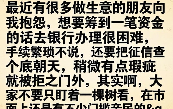 企业借款有哪些口子，整合5个不看黑户下款的软件