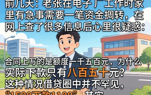 1500下款1100的口子，精选五个不上征信报告的贷款口子