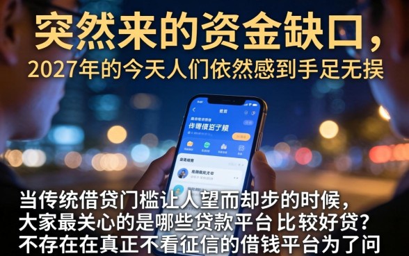 贷款哪些平台上好贷，规整五个不看征信的借钱平台