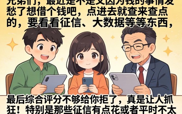 不需要综合分的借款，概括5个借钱平台不看综合评估的软件