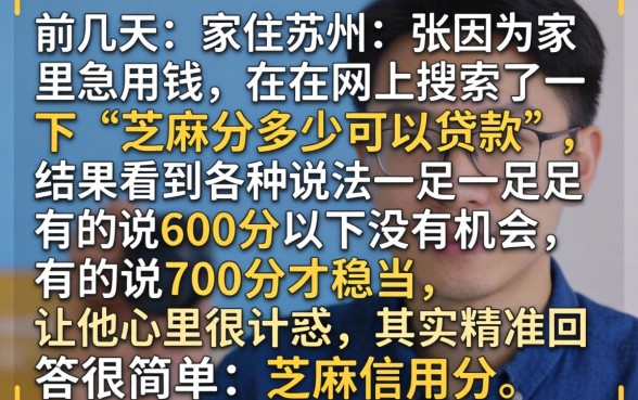 芝麻分多少就能贷款，详细阐述5个芝麻信用可以借钱的平台