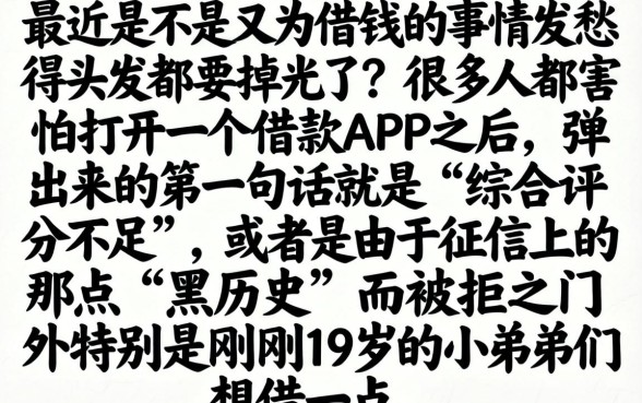 19岁下款高的黑花口子，揭秘5个不用芝麻分能借的平台