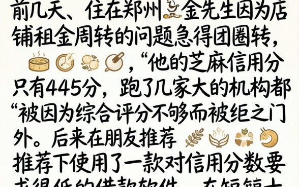 小额借钱软件推荐，汇整五个芝麻信用439分下款的软件