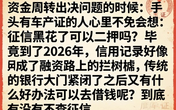 征信黑花了能二押吗，揭秘五个比较好的小额贷款口子
