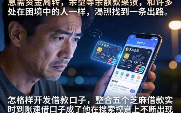 如何开发借款口子，整合五个芝麻借款实时到账速借口子