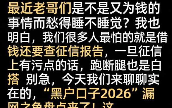 黑户口子2026，胪列五个APP容易借款1万块的app