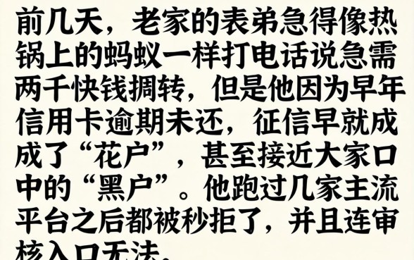 黑户两千元必下口子，深入剖析5个无视黑白花户的下款口子
