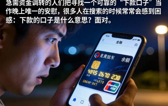 下款的口子什么意思，倾情分享5个无视综合评分不足必下款口子