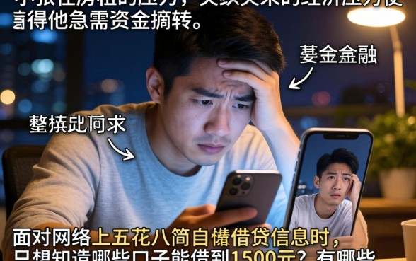 口子借款1500，详尽说明五个分期有额度的网贷软件