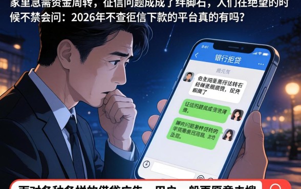 2026年不查征信下款，详尽说明五个值得信赖的借贷平台