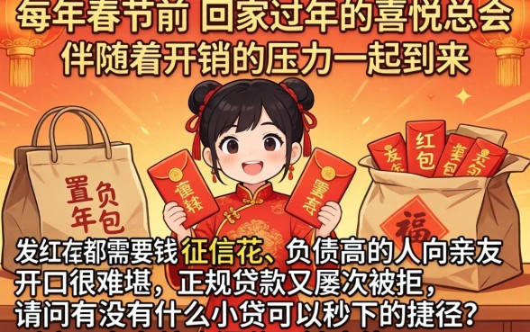 过年有什么小贷秒下，胪列五个综合评分不足有负债都能下款口子