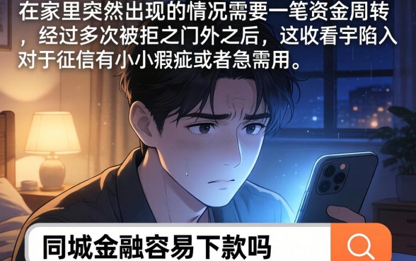 同城金融容易下款吗，筛选5个网贷口子风控不严的平台