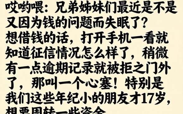 17岁可以用的借钱平台，归纳五个无视黑户下款的口子