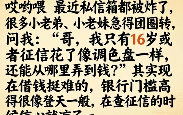 16岁可以借钱的软件，整理5个贷款好做不看征信的平台