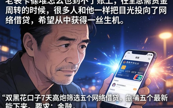 双黑花口子7天高炮，筛选五个最新能下来钱的平台