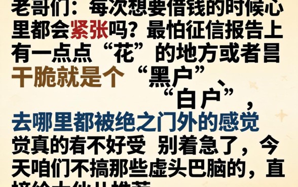 黑白户贷款秒批的口子，归纳5个靠谱借钱网贷软件