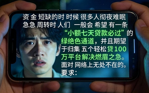 小额七天贷款必过，归集五个轻松贷10万的平台