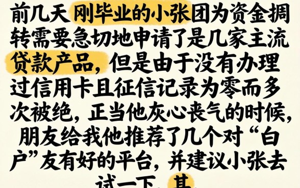 网贷白户能过的口子，整合五个正规不看征信的小额贷款平台