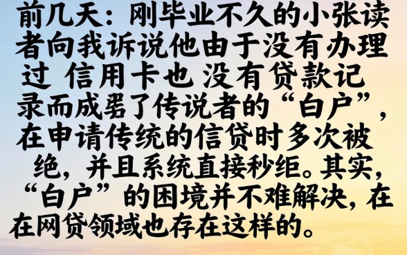纯白户能借款的口子，遴选5个无视一切的网贷口子