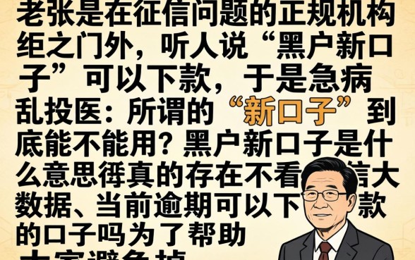 黑户新口子啥意思，揭秘五个无视征信大数据当前逾期下款的口子