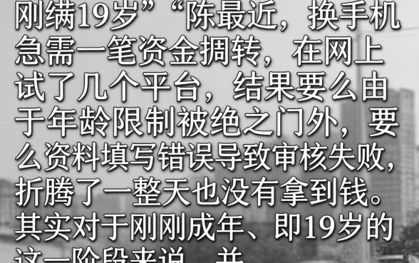 19岁网贷能下款的口子填资料简单一点，陈列5个征信花居然都下款的平台