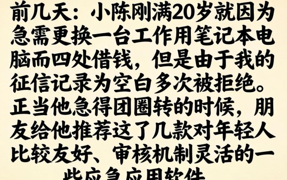 今天正在借款的口子，胪列五个20岁借钱不求征信速借app