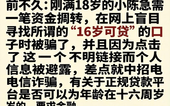 16岁可以贷款的正规平台有哪些，筛选5个新号易贷速审秒下款平台