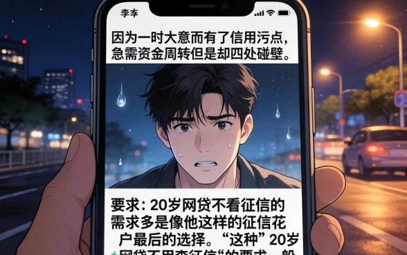 20岁网贷不看征信，陈列5个无视征信黑白户秒下款的贷款