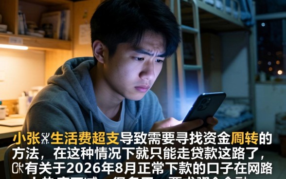 2026年8月正常下款的口子，详尽说明5个大学生可以使用的口子