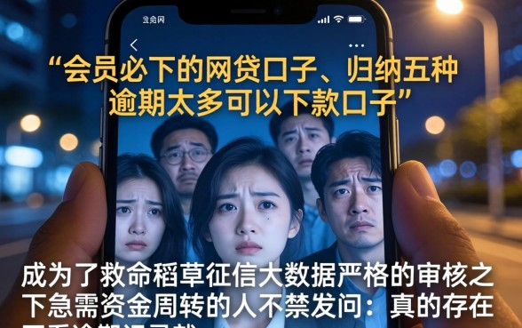 会员必下的网贷口子，归纳5个逾期太多能下款口子