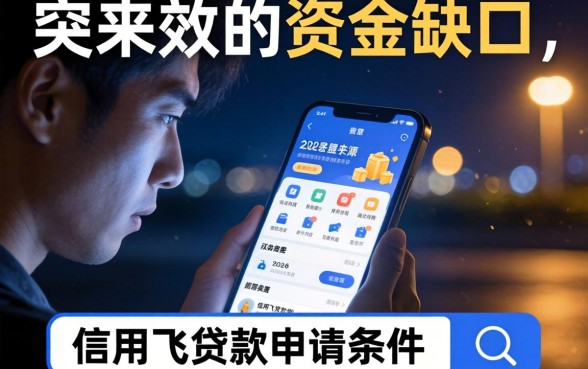 信用飞贷款申请条件，详细阐述五个比较靠谱的借钱口子