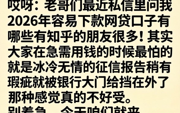 2026年容易下款的网贷口子有哪些呢知乎，理出五个靠谱的借款平台