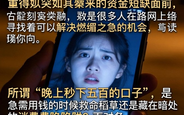 晚上秒下五百的口子，归纳5个无视黑户下款口子