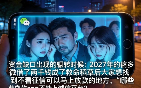 微信借2000块，梳理五个贷款不上诚信平台的app