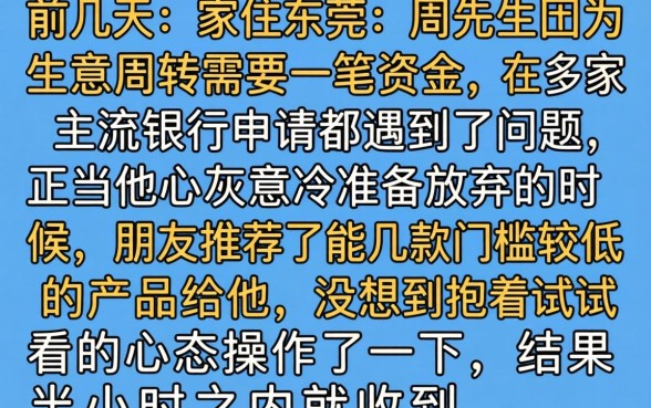 老铁今天秒下的口子，理出五个黑户成功获取大额贷款的软件